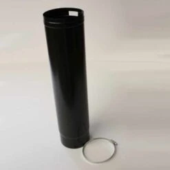 Anschlussstutzen 400 Mm High-Quality-Line Matt Schwarz Emailliert