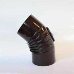 Bogen Gerippt Mit Reinigungsöffnung, High-Quality-Line Braun Emailliert