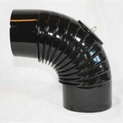 Bogen Gerippt Mit Reinigungsöffnung, High-Quality-Line Matt Schwarz