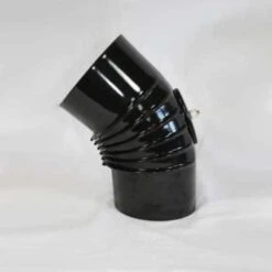 Bogen Gerippt Mit Reinigungsöffnung, High-Quality-Line Schwarz Glänzend