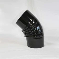 Bogen Gerippt Ohne Reinigungsöffnung, High-Quality-Line Schwarz Glänzend