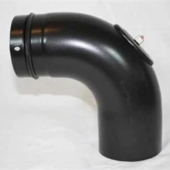 Bogen Glatt Mit Reinigungsöffnung, High-Quality-Line Schwarz Glänzend