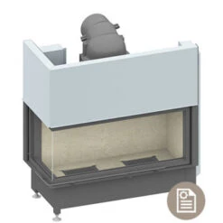 Camina Schmid Kamineinsatz Ekko L 100h, 1-teiliges Glas