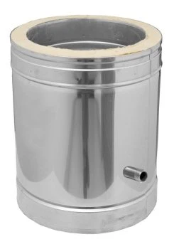 DINAK Edelstahlschornstein Element Mit Kondensatablauf DW