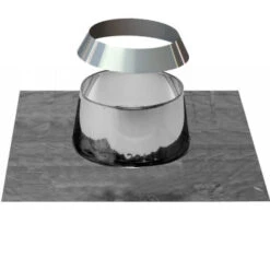 DINAK Edelstahlschornstein Flachdachabdeckung Edelstahl + WK DW