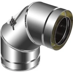 DINAK Edelstahlschornstein Inspektionswinkel 90° DW