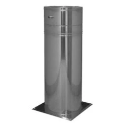 DINAK Edelstahlschornstein Kürzbare Bodenplatte Mit Ablauf DW