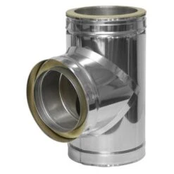 DINAK Edelstahlschornstein T-Stück 90° DW -Lotus Geschäft dinak edelstahlschornstein t stueck 90 dw 1