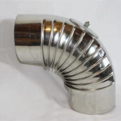 Edelstahl-Ofenrohr-Bogen 90° Mit Reinigungsöffnung