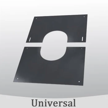 Edelstahlschornstein Deckenblende 2-teilig 30-50° 4 Edelstahlschornstein Deckenblende 2-teilig 30-50° – Bild 2