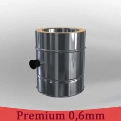 Edelstahlschornstein Längenelement Mit Messstutzen 1/2' -Lotus Geschäft edelstahlschornstein laengenelement mit messstutzen 1 2 1