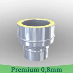 Edelstahlschornstein 0,8mm Premium Übergang EW 0 DW
