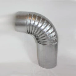 FAL Ofenrohr-Bogen 90° Ohne Reinigungsöffnung (an Der Engen Seite Ca. 15 Cm Verlängert)