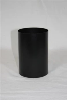 Pellet-Schornsteinanschluss 150 Mm Zylindrisch, Matt Schwarz Emailliert