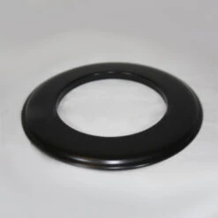 Pellet-Wandrosette 3 Cm Rand, Matt Schwarz Emailliert