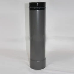 Pelletofen Anschlussstutzen 400 Mm, Matt Schwarz Emailliert