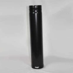 Pelletofen Fix-Rohr Verstellbar 500 Mm, Matt Schwarz Emailliert