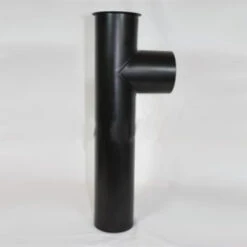 Pelletofen Kapselknie 500 Mm, Matt Schwarz Emailliert (nur Mit Fix-Rohr Verstellbar)