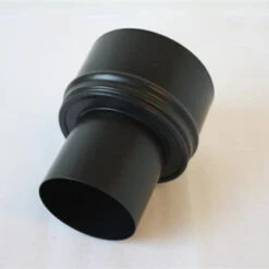 Pelletrohr-Übergangsstück Matt Schwarz Emailliert