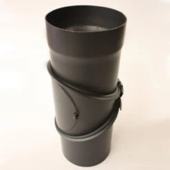 Rauchrohr-Bogen 3 Tlg. Gemufft, Drehbar Mit Reinigungsöffnung (schutzlackiert)