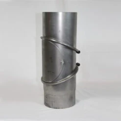 Rauchrohr-Bogen Eingezogen, Drehbar Mit Reinigungsöffnung (unlackiert)