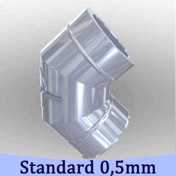 Edelstahlschornstein Winkel 90° Mit Revision 3 Edelstahlschornstein Winkel 90° Mit Revision