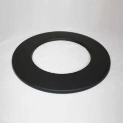 Wand-Rosette Weit, High-Quality-Line Matt Schwarz Emailliert